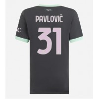 Koszulka piłkarska AC Milan Strahinja Pavlovic #31 Strój Trzeci dla kobiety 2024-25 tanio Krótki Rękaw